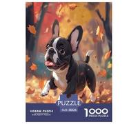 FRENCH BULLDOG Jigsaw Puzzles Puzzle for Adults Kids. 1000 Pieces Impossible Challenge Toy Educational Game Home Decoration for Adults& Kids Age 14 Years Up 38x26cm/1000pcs