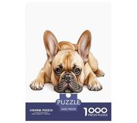 FRENCH BULLDOG Jigsaw Puzzles Puzzles for Adults Kids. 1000 Piece Great Gifts Challenge Toy Educational Games Home Decoration for Adults& Kids Age 14 Years Up 70x50cm/1000pcs