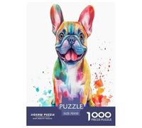 FRENCH BULLDOG Jigsaw Puzzles Puzzles for Adults Kids. 1000 Piece Whimsical Challenge Toy Educational Game Home Decoration for Adults& Kids Age 14 Years Up 70x50cm/1000pcs