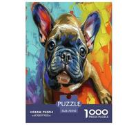 French Bulldog Jigsaw Puzzles Puzzles for Adults Kids. 1000 Piece Whimsical Challenge Toy Educational Game Home Decoration for Adults& Kids Age 14 Years Up 70x50cm/1000pcs