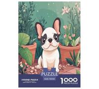 FRENCH BULLDOG Jigsaw Puzzles Puzzles for Adults Kids. 1000 Pieces Animal Whimsical Challenge Toy Educational Game Home Decoration for Educational Games Gifts 70x50cm/1000pcs