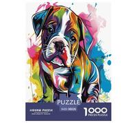 French Bulldog Jigsaw Puzzles Puzzles for Adults Kids. 1000 Pieces Impossible Challenge Toy Educational Game Home Decoration for Educational Games Gifts 38x26cm/1000pcs