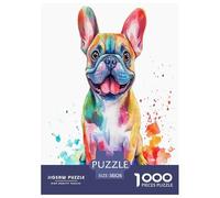 FRENCH BULLDOG Jigsaw Puzzles Puzzles for Adults Kids. 1000 Pieces Impossible Challenge Toy Educational Games Home Decoration for Educational Games Gifts 38x26cm/1000pcs