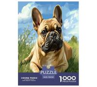 FRENCH BULLDOG Jigsaw Puzzles Puzzles for Adults Kids. 1000 Pieces Impossible Challenge Toy Educational Games Home Decoration for Educational Games Gifts 70x50cm/1000pcs