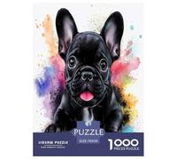 FRENCH BULLDOG Jigsaw Puzzles Puzzles for Adults Kids. 1000 Pieces Whimsical Challenge Toy Educational Game Home Decoration for Adults& Kids Age 14 Years Up 70x50cm/1000pcs