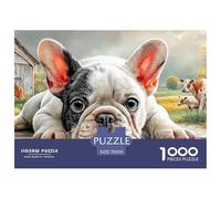 French Bulldog Jigsaws 1000 Piece Puzzle Impossible Fit Together Perfectly Wall Decor for Adults And Kids 70x50cm/1000pcs