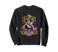 French Bulldog King Money Meme Royal Pet Dog Throne Stained Sweatshirt