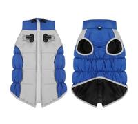 French Bulldog Labrador German Shepherd Jacket Vest Outdoor Waterproof Windproof Pet Coat Clothing Winter Thickened Warm Pet Clothing With Zipper Dog Jacket,Blue,2XL