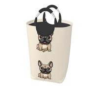 French Bulldog, Laundry Hamper, Collapsible Laundry Basket Large Durable Storage Bin with Handles 50L