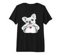 French Bulldog Lover Design Cute Frenchie Heart Tattoo Premium T-Shirt