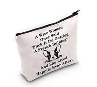 French Bulldog Makeup Bag Dog Lover Gift A Wise Woman Once Said Fuck it,I'm Getting a French Bulldog Cosmetic Bags for French Bulldog Mom (U.French Bulldog)