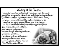 French Bulldog Memorial Dog Bereavement pet Loss Flexible Fridge Magnet - Waiting at The Door
