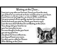 French Bulldog Memorial Dog Bereavement pet Loss Flexible Fridge Magnet - Waiting at The Door