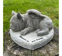 French Bulldog Memorial 'Forever In Our Hearts' Stone Effect Dog Pet Loss Gift Animal Crackers Grey One Size