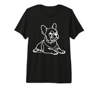 French Bulldog Minimalist Line Art Dog Lover Design Premium T-Shirt