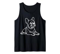 French Bulldog Minimalist Line Art Dog Lover Design Tank Top