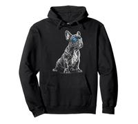 French Bulldog Motif Illustration Pullover Hoodie