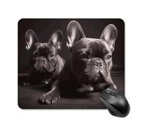 French Bulldog Mouse Pad Square Laptop Mouse Mat Cute Computer Mousepad Keyboard Pad Non-Slip Desk Pads for Gaming Office Work Home 25 * 30cm
