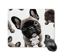 French Bulldog Mouse Pad Square Mice Mat Waterproof Computer Mousepad with Non-Slip Rubber Base Wireless Mice Pad for Laptop Office Home Personalized Gaming Mousepad 20 * 25cm