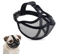 French Bulldog Muzzle, Adjustable Dog Muzzle, Poison Bait Protection Dog, Small Dog Muzzle, Feeding Protection for Dogs, Breathable, Anti Biting, for French Bulldogs, Black, M