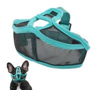French Bulldog Muzzle Breathable Mesh - ShiningUU Adjustable Short Snout Dog Muzzle for Pug, Shih Tzu, English Bulldog | Anti-Bite Chewing Barking Control (S for 2-6 kg dog, Green)