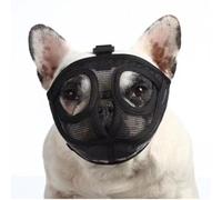 French Bulldog Muzzle Breathable Mesh Short Snout Dog Muzzle Adjustable Soft Dog Muzzle Dog Mask to Prevent Eating Biting Chewing for Small Medium Large Dog L, Short Snout Dog Muzzle