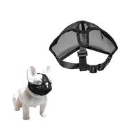 French Bulldog Muzzle for Flattened Dog Muzzle Adjustable Mesh Head Strap Short Snouts Dog Bulldog Muzzle Anti-Biting, Chewing, Barking