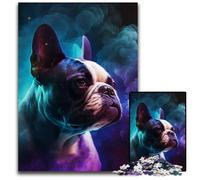 French Bulldog Nebula Jigsaw Puzzles 1000 Pieces for Adults Jigsaw Puzzles for Adults Educational Toy for Teenagers, Home Office Decor 26X38CM/10.23x14.96inch