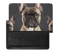 French Bulldog Passport Holder Cover Passport Cover Protector Essentials with Credit Card Slots Slim Travel Wallet Covers Documents Organizer Protector for Man&Women