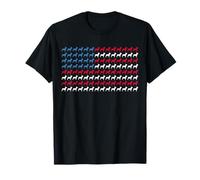 French Bulldog Patriotic American Flag Frenchie 4th Of July T-Shirt