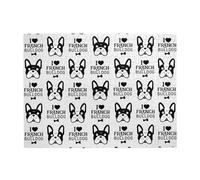 French Bulldog Pattern In Vintage Style Adults 500 Pieces Puzzles-Jigsaw Wooden Puzzle for Adults Elderly