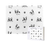 French Bulldog Paw,500 Pieces Wooden Jigsaw Family Game Jigsaw Puzzles for Adults Teens Home Decor