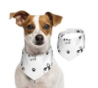 French Bulldog Paw,Dog Bandanas Cotton Pet Scarf Adjustable Bibs for Pet,M