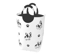 French Bulldog Paw, Laundry Hamper, Collapsible Laundry Basket Large Durable Storage Bin with Handles 50L