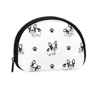 French Bulldog Paw, Women's Storage Bag Shell Makeup Bag Small Coin Purse Shell Change Pouch