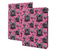 French Bulldog Pink Cake Print Compatible with ipad 9th/8th/7th Generation Case Cover, Tablet Cases Compatible with ipad Case 10.2 Inch, Auto Wake/Sleep, Folio Stand