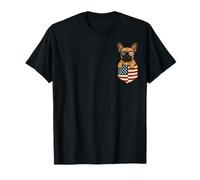French Bulldog Pocket American frenchie 4th of july T-Shirt