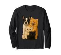 French Bulldog Pomeranian Exotic Shorthair Munchkin Cat Long Sleeve T-Shirt