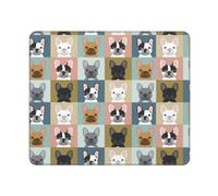 French Bulldog Portraits Pattern Dog, Mouse Pad, Non-Slip Rubber Base Mouse Pad,Waterproof Mouse Mat
