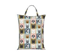 French Bulldog Portraits Pattern Dog,Travel Dirty Laundry Bag Foldable Dirty Clothes Bag Durable Storage Bag