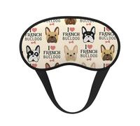 French Bulldog Print Adjustable Eye Cover for Sleeping, Comfortable, Pressure-Free and Breathable Sleeping Masks