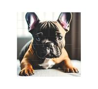 French Bulldog Print Building Brick Block Puzzle Square Creative Building Blocks Jigsaw Home Desk Decor