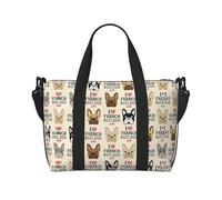 French Bulldog Print Carry On Overnight Bag,Travel Duffel Bag,Personal Item Bag,for Travel, Gym Sports Weekender