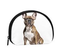 French Bulldog Print Coin Purse Mini Wallet for Women Girls Personality Small Coin Pouch Shell Storage Bag Clutch Wallets, One Size, Casual