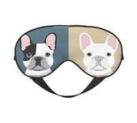 French Bulldog Print Comfortable Eye Mask Breathable Adjustable Men Women Lightweight Travel Yoga Work