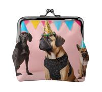French Bulldog Print Full Double-Sided Printed Pattern Women's and Girls' Fashionable Leather Kiss Lock Coin Purse Card Bag