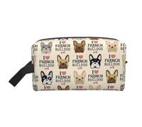 French Bulldog Print Large Capacity Travel Toiletry Bag Cosmetic Pouch Waterproof Lightweight Vacation