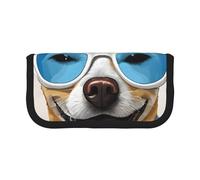 French Bulldog Print Pencil Case Big Capacity Pencil Bag Makeup Pouch Durable Students Stationery with Double Zipper for School/Office