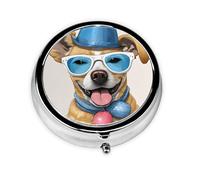 French Bulldog Print Personalised Portable Pillbox with,Mini Pillbox Compact and Convenient Pill Organiser for Storing and Organising Pills