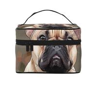 French Bulldog Print Print Travel Makeup Bag - Large Capacity Lightweight Cosmetic Organizer with Handle & Zipper Closure, Large Capacity Toiletry Bags, Holiday Essentials for Women